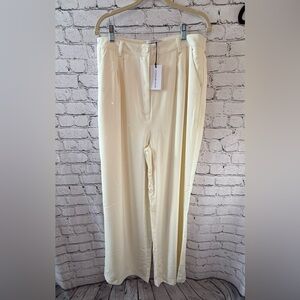 Revolve WEWOREWHAT Cream Pleated Trousers